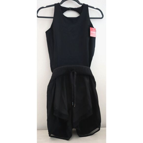 SPANX 50561R Women's Sz Small Very Black Get Moving Exercise Runsie Romper - Picture 1 of 14